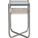 The appearance of Kendo Accent Table designed by Bernhardt in the modern / contemporary interior design. This graphite piece of furniture  was selected by 1StopBedrooms from Kendo Collection to add a touch of cosiness and style into your home. Sku: 328122. Material: Glass.