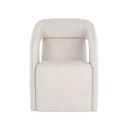 Kendrick Wheeled Dining Armchair In Moto Stucco