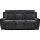 The appearance of Kennett Chenille Upholstered Power Reclining Sofa In Dark Grey designed by Coaster in the transitional interior design. This dark grey piece of furniture was selected by 1StopBedrooms from Kennett Collection to add a touch of cosiness and style into your home. Sku: 610154P. Material: Metal.