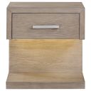 The appearance of Kenora 1-Drawer Nightstand Bedside Table In Barley Brown designed by Coaster in the transitional interior design. This barley brown piece of furniture was selected by 1StopBedrooms from Kenora Collection to add a touch of cosiness and style into your home. Sku: 224852. Material: MDF.