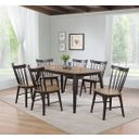 The appearance of Kensington 63 Inch Leg Table In Black and Natural designed by ECI in the transitional interior design. This black and natural piece of furniture was selected by 1StopBedrooms from Kensington Collection to add a touch of cosiness and style into your home. Sku: 4495-00-T. Table Top Shape: Rectangular. Size: 36" x 63". Material: Hardwood.