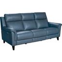 The appearance of Kester Power Reclining Sofa in Masen Bluegray Leather designed by BarcaLounger in the transitional interior design. This blue grey piece of furniture was selected by 1StopBedrooms from Kester Collection to add a touch of cosiness and style into your home. Sku: 39PH3716372744. Material: Leather.