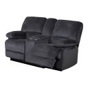 The appearance of Kevin Reclining Loveseat with Console In Grey designed by AC Pacific in the modern / contemporary interior design. This grey piece of furniture was selected by 1StopBedrooms from Kevin Collection to add a touch of cosiness and style into your home. Sku: KEVIN-GREY-MCRL. Material: Polyester.