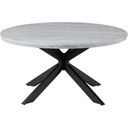 The appearance of Keyla Faux-Marble Round Cocktail Table In Gray designed by Steve Silver in the modern / contemporary interior design. This gray piece of furniture  was selected by 1StopBedrooms from Keyla Collection to add a touch of cosiness and style into your home. Sku: KY200C. Material: MDF.