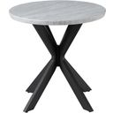 The appearance of Keyla Faux-Marble Round End Table In Gray designed by Steve Silver in the modern / contemporary interior design. This gray piece of furniture  was selected by 1StopBedrooms from Keyla Collection to add a touch of cosiness and style into your home. Sku: KY200E. Material: MDF.