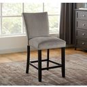 The appearance of Kian Counter Height Chair Set of 2 In Black and Light Gray designed by Furniture of America in the modern / contemporary interior design. This black/light gray piece of furniture was selected by 1StopBedrooms from Kian Collection to add a touch of cosiness and style into your home. Sku: CM3744GY-PC-2PK. Material: Wood.