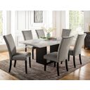 The appearance of Kian Dining Table In White and Black designed by Furniture of America in the modern / contemporary interior design. This white/black piece of furniture  was selected by 1StopBedrooms from Kian Collection to add a touch of cosiness and style into your home. Sku: CM3744T-1;CM3744T-2. Material: Wood. Table Top Shape: Rectangular. Size: 70" x 42".