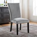 The appearance of Kian Side Chair Set of 2 In Black and Light Gray designed by Furniture of America in the modern / contemporary interior design. This black/light gray piece of furniture  was selected by 1StopBedrooms from Kian Collection to add a touch of cosiness and style into your home. Sku: CM3744GY-SC-2PK. Material: Wood.