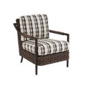The appearance of Kilimanjaro Occasional Chair In Dark Brown designed by Tommy Bahama in the modern / contemporary interior design. This dark brown piece of furniture was selected by 1StopBedrooms from Kilimanjaro Collection to add a touch of cosiness and style into your home. Sku: 3350-09-40. Material: Woven.