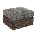 Kilimanjaro Ottoman In Brown/Black/Tan