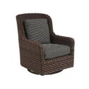The appearance of Kilimanjaro Swivel Glider Chair In Dark Brown designed by Tommy Bahama in the modern / contemporary interior design. This dark brown piece of furniture was selected by 1StopBedrooms from Kilimanjaro Collection to add a touch of cosiness and style into your home. Sku: 3350-10SG-40. Material: Woven.