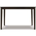 The appearance of Kimonte Rectangular Dining Room Table designed by Signature Design by Ashley in the modern / contemporary interior design. This dark brown piece of furniture was selected by 1StopBedrooms from Kimonte Collection to add a touch of cosiness and style into your home. Sku: D250-25. Material: Wood. Table Top Shape: Rectangular. Size: 24" x 45".