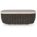 The appearance of Kimora Outdoor Coffee Table In Beige and Dark Brown designed by Signature Design by Ashley in the transitional interior design. This beige and dark brown piece of furniture was selected by 1StopBedrooms from Kimora Collection to add a touch of cosiness and style into your home. Sku: P711-701. Material: Marble. Table Top Shape: Rectangular.