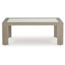 The appearance of Kimpton Isle Outdoor Coffee Table In Brown designed by Signature Design by Ashley in the modern / contemporary interior design. This brown piece of furniture was selected by 1StopBedrooms from Kimpton Isle Collection to add a touch of cosiness and style into your home. Sku: P704-701. Material: Marble. Table Top Shape: Rectangular.