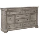The appearance of Kingsbury 8-Drawer Dresser In Brown designed by Pulaski in the transitional interior design. This brown piece of furniture was selected by 1StopBedrooms from Kingsbury Collection to add a touch of cosiness and style into your home. Sku: P167100. Material: Solid Rubberwood.