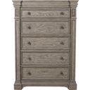 The appearance of Kingsbury Drawer Chest designed by Pulaski in the transitional interior design. This gray piece of furniture was selected by 1StopBedrooms from Kingsbury Collection to add a touch of cosiness and style into your home. Sku: P167124. Material: Rubberwood.