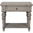 The appearance of Kingsbury Open Nightstand designed by Pulaski in the traditional interior design. This gray piece of furniture was selected by 1StopBedrooms from Kingsbury Collection to add a touch of cosiness and style into your home. Sku: P167142. Material: Rubberwood.
