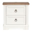 The appearance of Kingston Drawer Nightstand In Whisper White And Cerused Nutmeg designed by Magnussen in the transitional interior design. This whisper white and cerused nutmeg piece of furniture was selected by 1StopBedrooms from Kingston Collection to add a touch of cosiness and style into your home. Sku: B6407-01. Material: Oak Veneer.