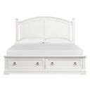 The appearance of Kingston Queen Panel Storage Bed In Whisper White And Cerused Nutmeg designed by Magnussen in the transitional interior design. This whisper white and cerused nutmeg piece of furniture  was selected by 1StopBedrooms from Kingston Collection to add a touch of cosiness and style into your home. Sku: B6407-54H;B6407-55SF;B6407-54R. Bed Type: Panel Bed. Bed Size: Queen. Material: Oak Veneer.