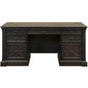 The appearance of Kingston Traditional Wood Double Pedestal Executive Desk In Dark Brown designed by Martin Furniture in the traditional interior design. This dark brown piece of furniture was selected by 1StopBedrooms from Kingston Collection to add a touch of cosiness and style into your home. Sku: IMKN680. Material: Wood.