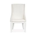 The appearance of Kingston Upholstered Host Chair Set of 2 In Whisper White And Cerused Nutmeg designed by Magnussen in the transitional interior design. This whisper white and cerused nutmeg piece of furniture  was selected by 1StopBedrooms from Kingston Collection to add a touch of cosiness and style into your home. Sku: D6407-66. Material: Oak Veneer.