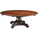 The appearance of Kingstown Bonaire Round Dining Table In Cassis designed by Tommy Bahama in the traditional interior design. This cassis piece of furniture  was selected by 1StopBedrooms from Kingstown Collection to add a touch of cosiness and style into your home. Sku: 621-870C. Table Top Shape: Round. Material: Leather. Size: 60".