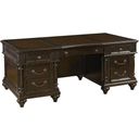 The appearance of Kingstown Admiralty Executive Desk In Tamarind designed by Tommy Bahama in the traditional interior design. This tamarind piece of furniture  was selected by 1StopBedrooms from Kingstown Collection to add a touch of cosiness and style into your home. Sku: 619-936. Material: Leather.