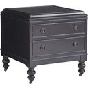 The appearance of Kingstown Nelson End Table In Tamarind designed by Tommy Bahama in the traditional interior design. This tamarind piece of furniture  was selected by 1StopBedrooms from Kingstown Collection to add a touch of cosiness and style into your home. Sku: 619-942. Material: Leather.
