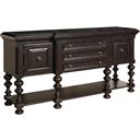 The appearance of Kingstown Regiment Huntboard In Tamarind designed by Tommy Bahama in the traditional interior design. This tamarind piece of furniture  was selected by 1StopBedrooms from Kingstown Collection to add a touch of cosiness and style into your home. Sku: 619-869. Material: Leather.