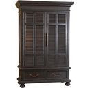 The appearance of Kingstown Trafalgar Armoire In Tamarind designed by Tommy Bahama in the traditional interior design. This tamarind piece of furniture  was selected by 1StopBedrooms from Kingstown Collection to add a touch of cosiness and style into your home. Sku: 619-311C. Material: Leather.