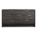 The appearance of Kinsley Drawer Dresser In Black Heron designed by Magnussen in the transitional interior design. This black heron piece of furniture was selected by 1StopBedrooms from Kinsley Collection to add a touch of cosiness and style into your home. Sku: B5890-20. Material: Oak Veneer.