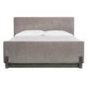 The appearance of Kinsley Queen Upholstered Panel Bed In Black Heron designed by Magnussen in the transitional interior design. This black heron piece of furniture was selected by 1StopBedrooms from Kinsley Collection to add a touch of cosiness and style into your home. Sku: B5890-55H;B5890-55F;B5890-55R. Bed Size: Queen. Material: Oak Veneer. Bed Type: Upholstered Bed.