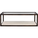 The appearance of Kinsley Rectangular Cocktail Table designed by Bernhardt in the transitional interior design. This bronze piece of furniture  was selected by 1StopBedrooms from Kinsley Collection to add a touch of cosiness and style into your home. Sku: 533021. Material: Steel.