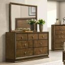 Kirkham 7 Drawer Dresser In Walnut