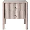 The appearance of Kivo Solid Wood Nightstand In Natural and Stained Natural designed by Meridian in the transitional interior design. This natural/stained natural piece of furniture was selected by 1StopBedrooms from Kivo Collection to add a touch of cosiness and style into your home. Sku: KivoNatural-NS. Material: Rubberwood.