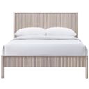 The appearance of Kivo Solid Wood Queen Bed In Natural and Stained Natural designed by Meridian in the transitional interior design. This natural/stained natural piece of furniture was selected by 1StopBedrooms from Kivo Collection to add a touch of cosiness and style into your home. Sku: KivoNatural-Q Box 1/2 (Headboard);KivoNatural-Q Box 2/2 (Footboard / Rails / Slats). Bed Type: Platform Bed. Bed Size: Queen. Material: Rubberwood.