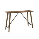 The appearance of Klamath Counter Height Table In Walnut designed by Furniture of America in the modern / contemporary interior design. This walnut piece of furniture was selected by 1StopBedrooms from Klamath Collection to add a touch of cosiness and style into your home. Sku: FM3215WN-PT. Table Top Shape: Rectangular. Material: Solid Rubberwood. Size: 18" x 59".