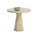 Kliff 34 Inch Travertine Look Bistro Table In Natural