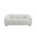 The appearance of Kolvere Loveseat Boucle In White designed by Furniture of America in the modern / contemporary interior design. This white piece of furniture was selected by 1StopBedrooms from Kolvere Collection to add a touch of cosiness and style into your home. Sku: FM61006WH-LV. Material: Boucle.