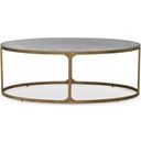 The appearance of Korajane Coffee Table In Antique Gold designed by Signature Design by Ashley in the modern / contemporary interior design. This antique gold piece of furniture was selected by 1StopBedrooms from Korajane Collection to add a touch of cosiness and style into your home. Sku: T399-0. Material: Glass.