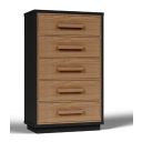 Kozmour Chest of Drawers In Black and Brown
