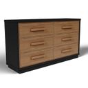 Kozmour Dresser In Black and Brown