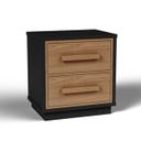 Kozmour Nightstand In Black and Brown