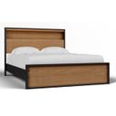 Kozmour Queen Bookcase Complete Bed Frame In Black and Brown