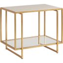 The appearance of La Costa Pinnacle End Table In Gold designed by Lexington in the modern / contemporary interior design. This gold piece of furniture  was selected by 1StopBedrooms from La Costa Collection to add a touch of cosiness and style into your home. Sku: 420-955. Material: Marble.
