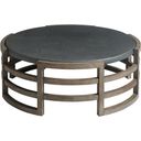The appearance of La Jolla Round Cocktail Table In Taupe designed by Tommy Bahama in the modern / contemporary interior design. This taupe piece of furniture was selected by 1StopBedrooms from La Jolla Collection to add a touch of cosiness and style into your home. Sku: 3950-947. Material: Wood.