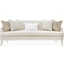 The appearance of La Marisia Chenille Sofa In Creamy Pearl designed by Michael Amini in the modern / contemporary interior design. This creamy pearl piece of furniture was selected by 1StopBedrooms from La Marisia Collection to add a touch of cosiness and style into your home. Sku: 9089815-TRQUL-124. Material: Poplar.