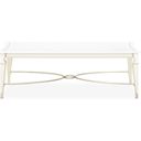 The appearance of La Marisia Cocktail Table In Creamy Pearl designed by Michael Amini in the modern / contemporary interior design. This creamy pearl piece of furniture  was selected by 1StopBedrooms from La Marisia Collection to add a touch of cosiness and style into your home. Sku: 9089201-112. Material: Poplar.