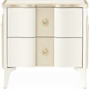 The appearance of La Marisia Nightstand In Creamy Pearl designed by Michael Amini in the modern / contemporary interior design. This creamy pearl piece of furniture  was selected by 1StopBedrooms from La Marisia Collection to add a touch of cosiness and style into your home. Sku: 9089040-112. Material: Poplar.