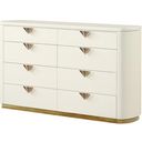 The appearance of La Pierre Dresser In Cream designed by Galaxy Home Furnishings in the modern / contemporary interior design. This cream piece of furniture was selected by 1StopBedrooms from La Pierre Collection to add a touch of cosiness and style into your home. Sku: 601955554954. Material: Solid Wood.